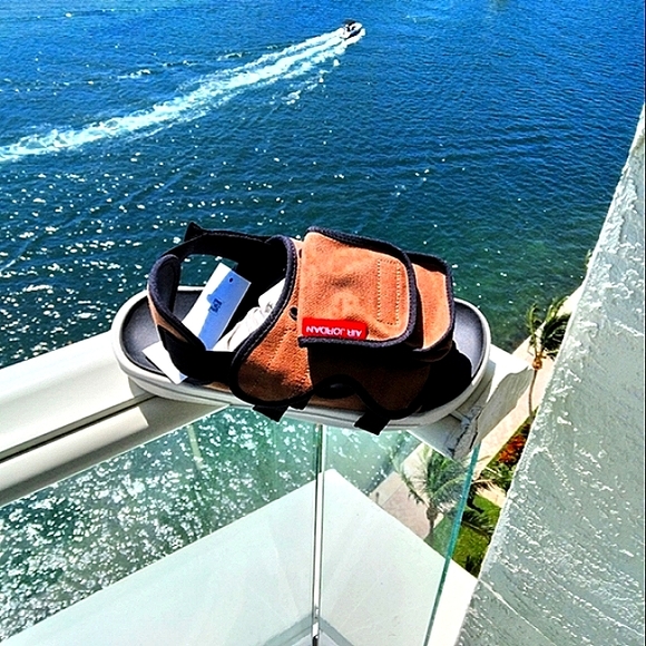 Nike Air Jordan Flight LS Slides archeo Solarsoft habanero rojo - Picture 3 of 6